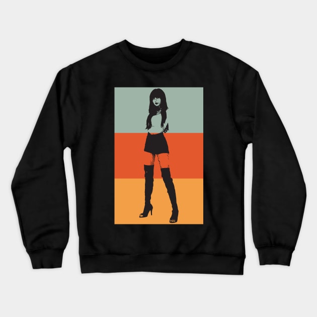 Vintage Girl Fashion Crewneck Sweatshirt by crissdiana